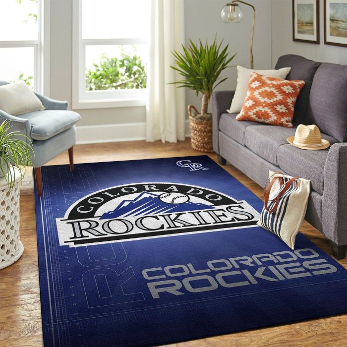 Colorado Rockies Mlb Team Logo Style Nice Gift Home Decor Rectangle Area Rug