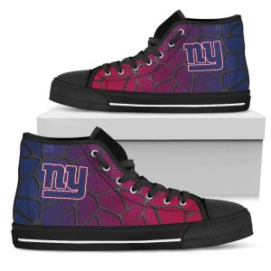 Colors Air Cushion New York Giants NFL Custom Canvas High Top Shoes
