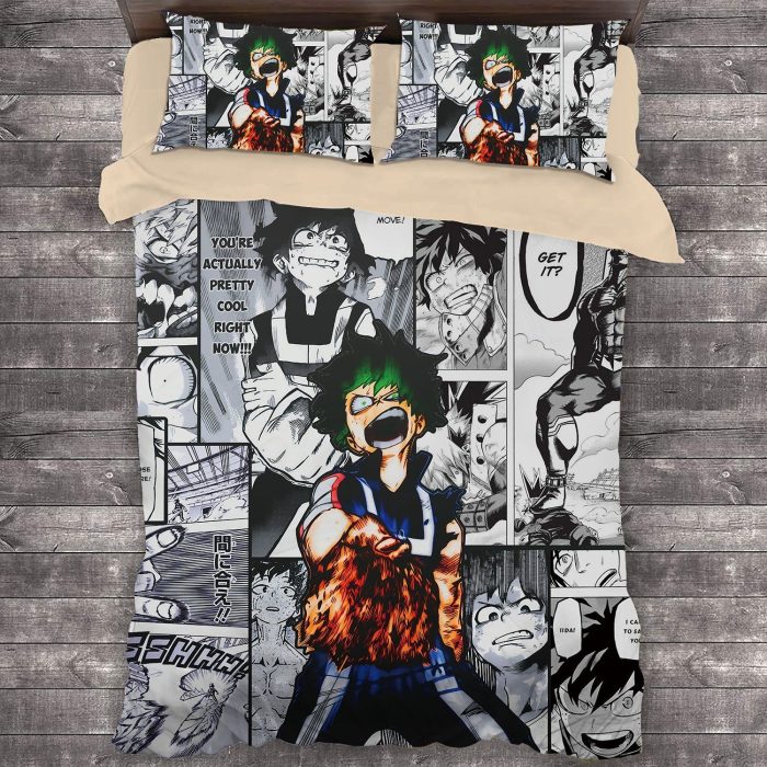 Comic My Hero Academia Midoriya Izuku #7 Duvet Cover Pillowcase Bedding Set Home Decor