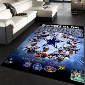 Cowboys All Time Creates Dallas Cowboys Area Rug Bb221007 Football Floor Decor