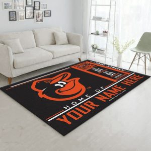 Customizable Baltimore Orioles Wincraft Personalized Area Rug Carpet Kitchen Rug Us Decor