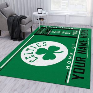 Customizable Boston Celtics Wincraft Personalized Nba Area Rug Living Room Rug
