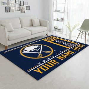 Customizable Buffalo Sabres Wincraft Personalized Nhl Area Rug For Christmas Living Room Rug Halloween Gift