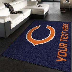 Customizable Chicago Bears Personalized Accent Rug Nfl Area Rug For Christmas Living Room And Bedroom Rug Us Decor