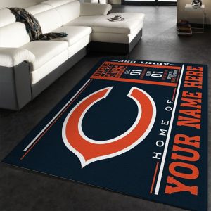 Customizable Chicago Bears Wincraft Personalized Nfl Team Logos Area Rug Kitchen Rug