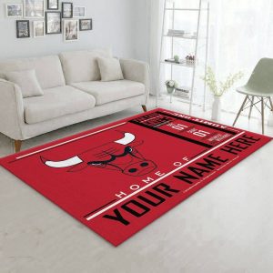 Customizable Chicago Bulls Wincraft Personalized Nba Area Rug Bedroom Rug Home Decor Floor Decor