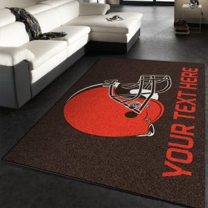 Customizable Cleveland Browns Personalized Accent Rug Nfl Team Logos Area Rug Living Room And Bedroom Rug Home Decor Floor Decor