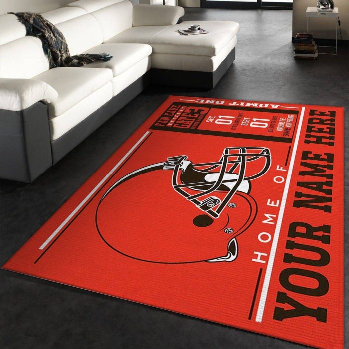 Customizable Cleveland Browns Wincraft Personalized Nfl Team Logos Area Rug Bedroom Family