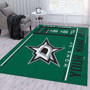 Customizable Dallas Stars Wincraft Personalized Nhl Area Rug Living Room Rug Home Decor