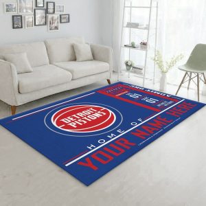 Customizable Detroit Pistons Wincraft Personalized Nba Area Rug For Christmas Bedroom Rug