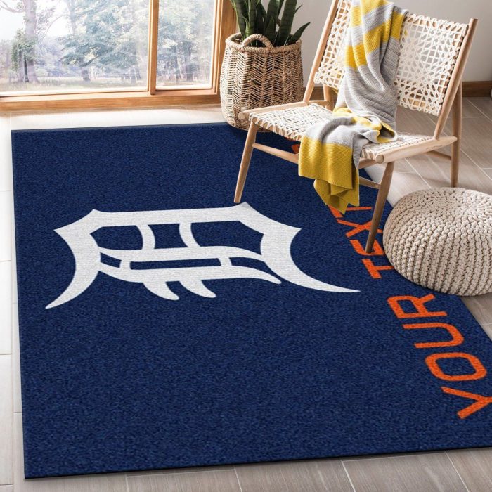 Customizable Detroit Tigers Personalized Accent Rug Area Rug For Christmas Kitchen Rug