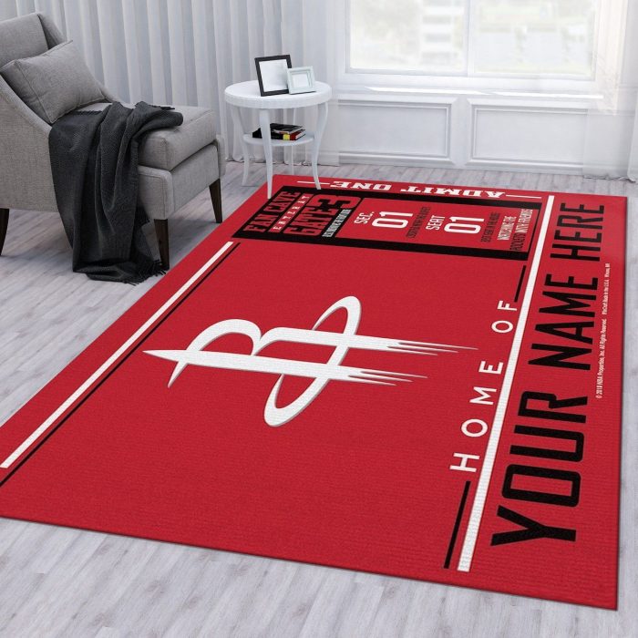 Customizable Houston Rockets Wincraft Personalized Nba Rug Living Room Rug