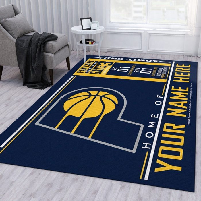 Customizable Indiana Pacers Wincraft Personalized Nba Area Rug For Christmas Living Room Rug