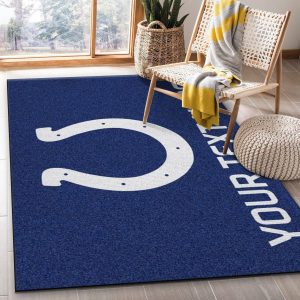 Customizable Indianapolis Colts Personalized Accent Rug Nfl Area Rug For Christmas Kitchen Rug Family
