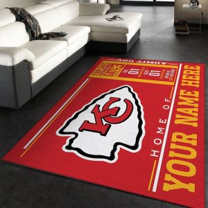 Customizable Kansas City Chiefs Wincraft Personalized Nfl Area Rug Carpet Kitchen Rug Home Decor Floor Decor