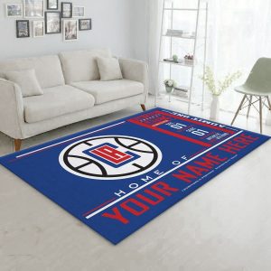 Customizable La Clippers Wincraft Personalized Nba Area Rug Bedroom Rug