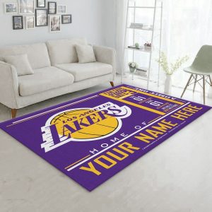 Customizable Los Angeles Lakers Wincraft Personalized Nba Area Rug For Christmas Living Room Rug