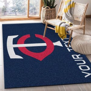 Customizable Minnesota Twins Personalized Accent Rug Area Rug Carpet Bedroom