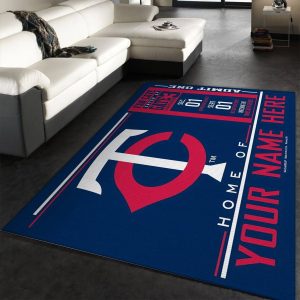 Customizable Minnesota Twins Wincraft Personalized Mlb Team Logos Living Room Rug Us Decor