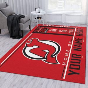 Customizable New Jersey Devils Wincraft Personalized Nhl Rug Bedroom Rug Halloween Gift