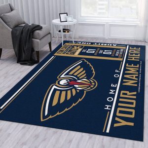 Customizable New Orleans Pelicans Wincraft Personalized Nba Area Rug Bedroom Rug