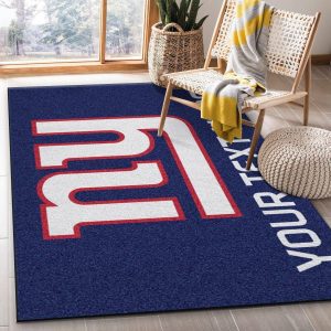 Customizable New York Giants Personalized Accent Rug Nfl Team Logos Area Rug Bedroom Us Decor
