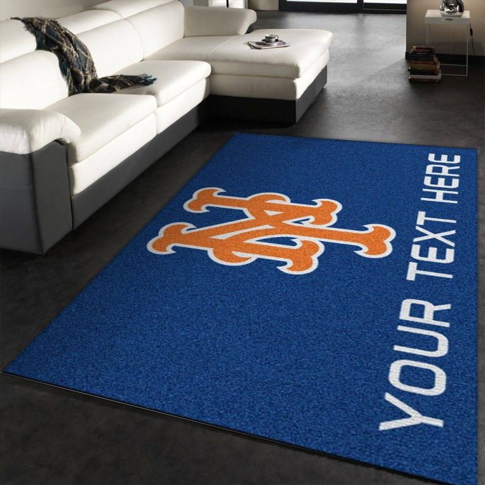Customizable New York Mets Personalized Accent Rug Area Rug Carpet Kitchen Rug Home Decor Floor Decor