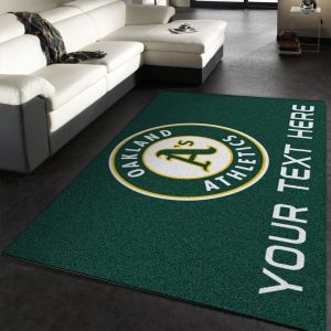 Customizable Oakland Athletics Personalized Accent Rug Area Rug Carpet Kitchen Rug
