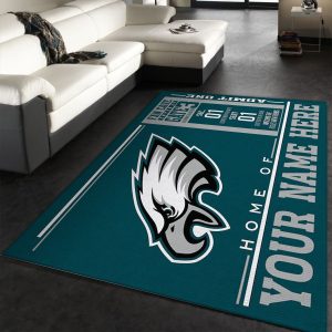 Customizable Philadelphia Eagles Wincraft Personalized Nfl Team Logos Area Rug Living Room Rug