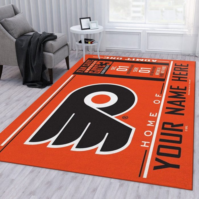 Customizable Philadelphia Flyers Wincraft Personalized Nhl Area Rug Bedroom Rug Family Gift