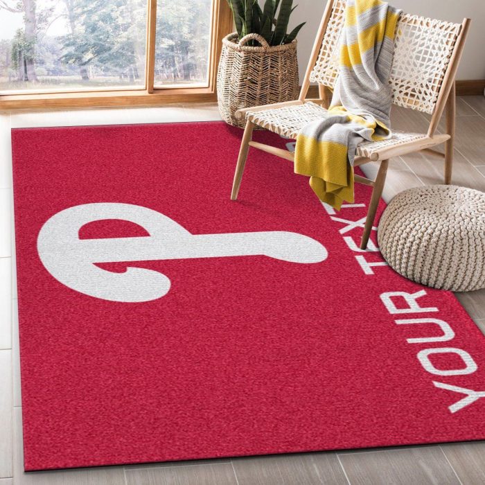 Customizable Philadelphia Phillies Personalized Accent Rug Area Rug Carpet Bedroom