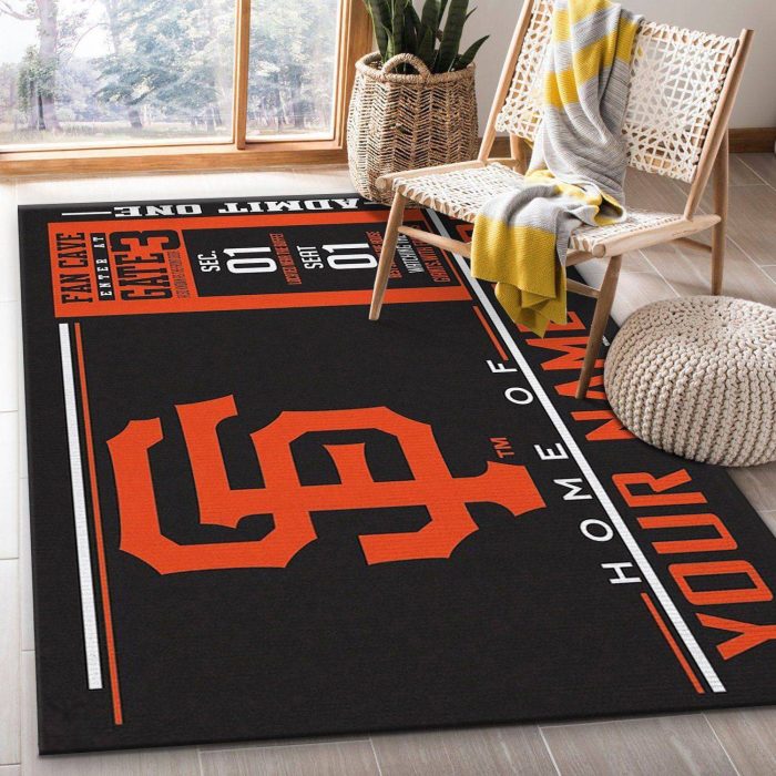 Customizable San Francisco Giants Wincraft Personalized Area Rug Kitchen Rug