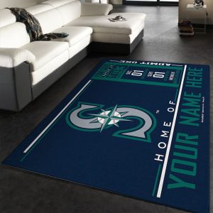 Customizable Seattle Mariners Wincraft Personalized Mlb Area Rug Living Room Rug