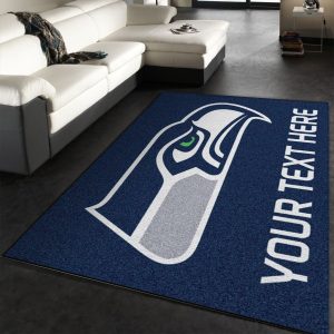 Customizable Seattle Seahawks Personalized Accent Rug Nfl Team Logos Area Rug Kitchen Rug