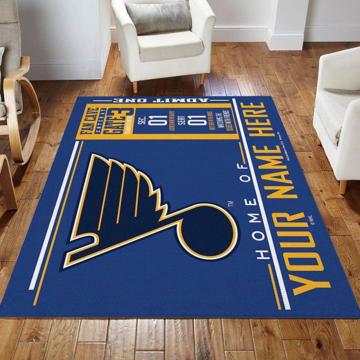 Customizable St Louis Blues Wincraft Personalized Nhl Rug Living Room Rug