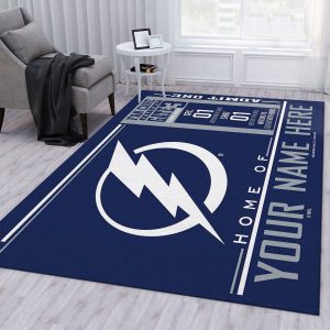 Customizable Tampa Bay Lightning Wincraft Personalized Nhl Area Rug For Christmas Living Room Rug Home Decor