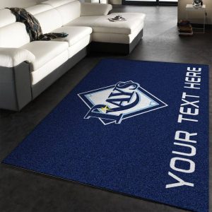 Customizable Tampa Bay Rays Personalized Accent Rug Mlb Area Rug Kitchen Rug Home Decor Floor Decor