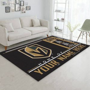 Customizable Vegas Golden Knights Wincraft Personalized Nhl Rug Bedroom Rug Halloween Gift