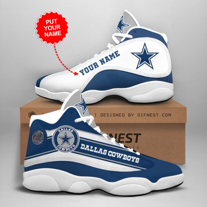 Customized Name 05 Dallas Cowboys Jordan 13 Personalized Shoes