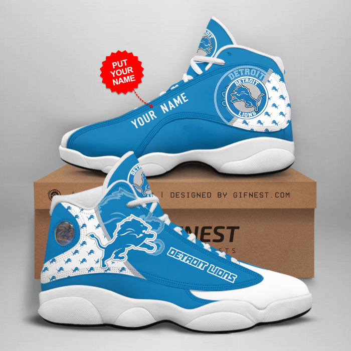 Customized Name Detroit Lions Jordan 13 Personalized Shoes