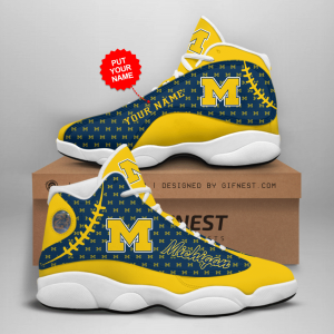 Customized Name Michigan Wolverines Jordan 13 Personalized Shoes