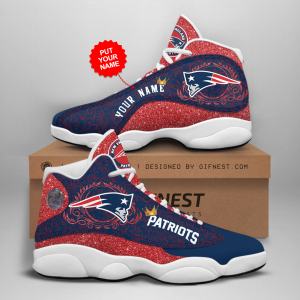 Customized Name New England Patriots Jordan 13 Personalized Shoes