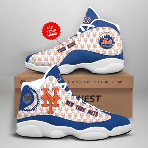 Customized Name New York Mets Jordan 13 Personalized Shoes