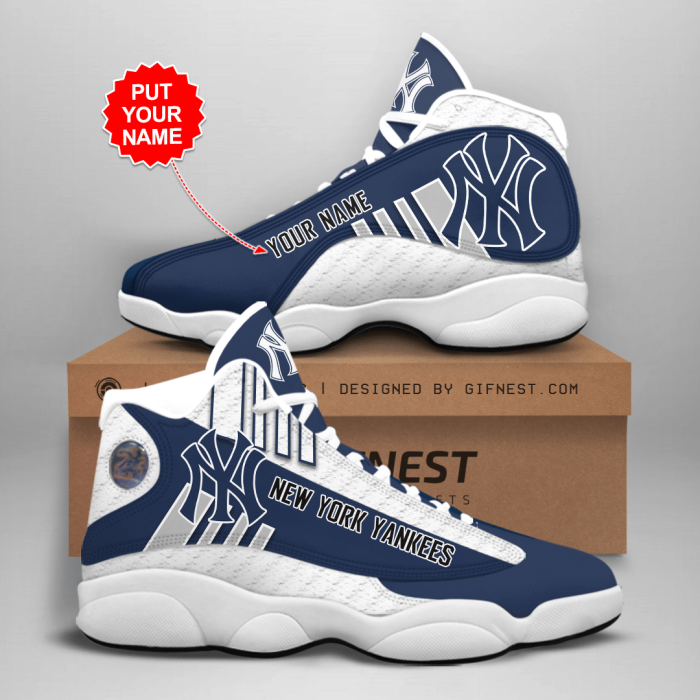 Customized Name New York Yankees Jordan 13 Personalized Shoes