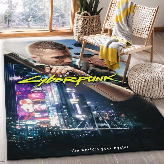 Cyberpunk 2077 Futuristic Gaming Area Rugs Living Room Carpetlocal Brands Floor Decor