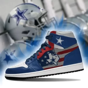 Dallas Cowboys 3 Air Jordan 1 Sport Custom Sneakers