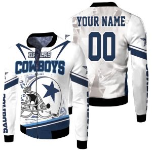 Dallas Cowboys Helmet Nfc East Division Super Bowl 2021 Personalized Fleece Bomber Jacket