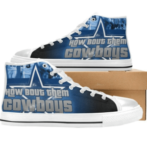 Dallas Cowboys NFL Football How Bout Them Cowboys Custom Canvas High Top Shoes