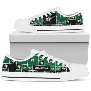 Dallas Stars Nhl Hockey 2 Low Top Sneakers Low Top Shoes