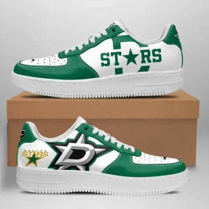 Dallas Stars Nike Air Force Shoes Unique Hockey Custom Sneakers